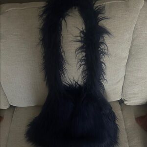 FP Blue Furry Shoulder Bag